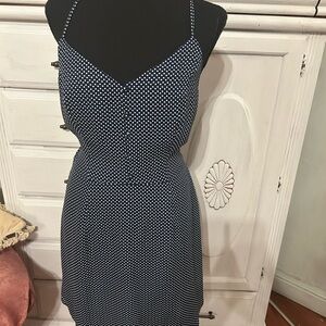 Maurices Navy Polka Dot Midi Dress